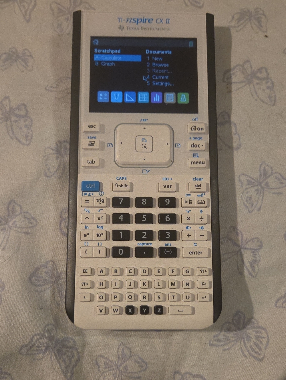 Texas Instruments TI-nspire CX II Graphing Calculator in White and Black